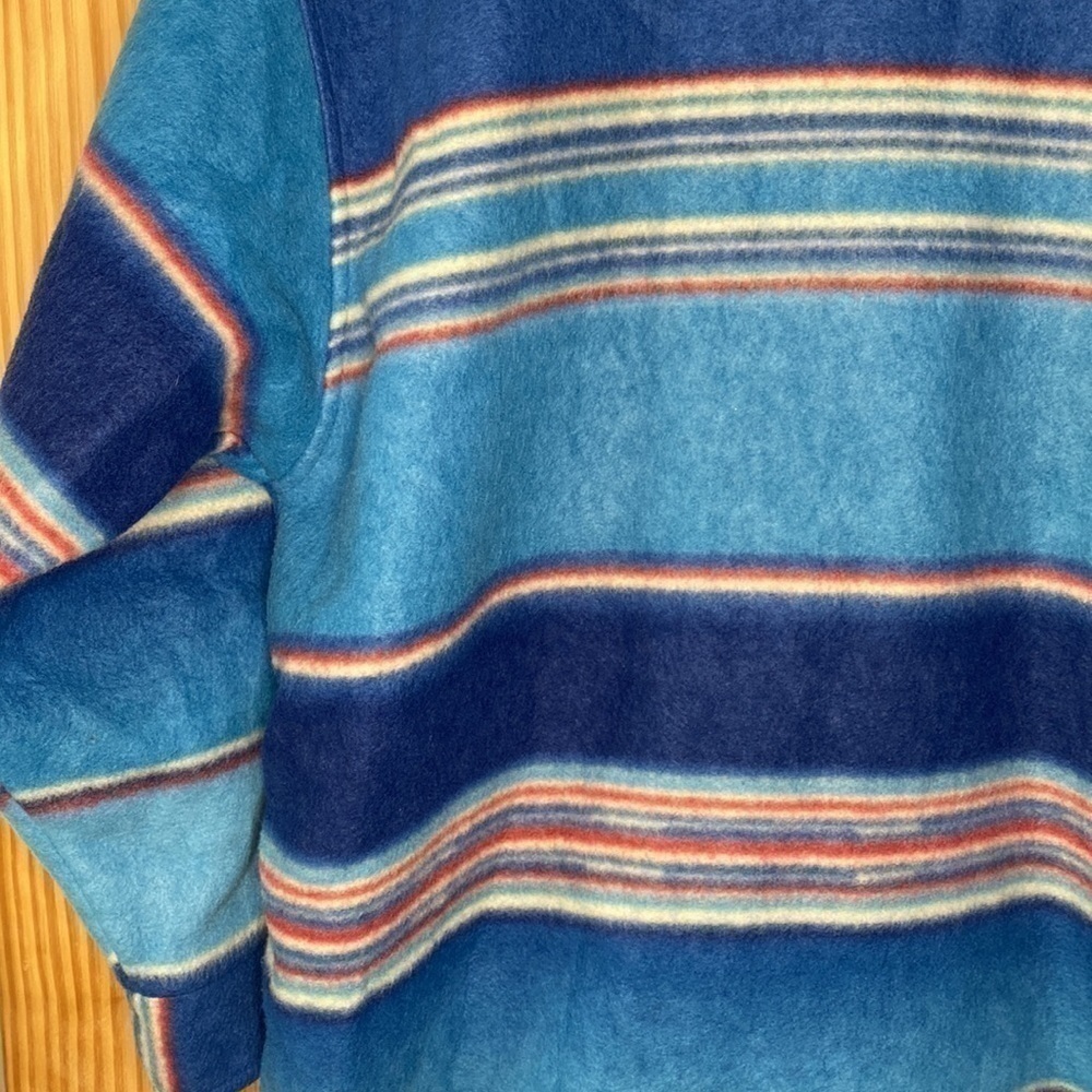 VINTAGE Out Brook Western Stripe Print Fleece Button-up Size Large - Picture 13 of 16